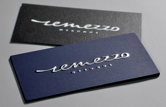 Remezzo Mykonos Business Cards